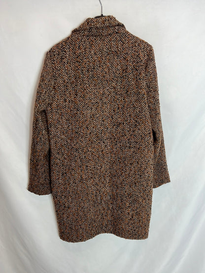 ZÚA. Herringbone coat in earth tones Tu(m)