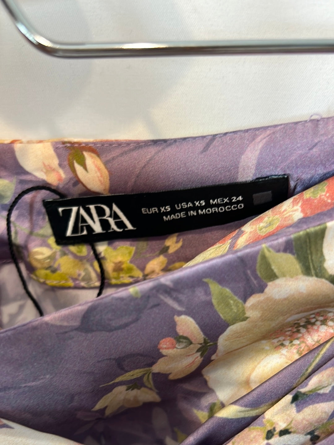 ZARA. Total mauve floral look T.xs