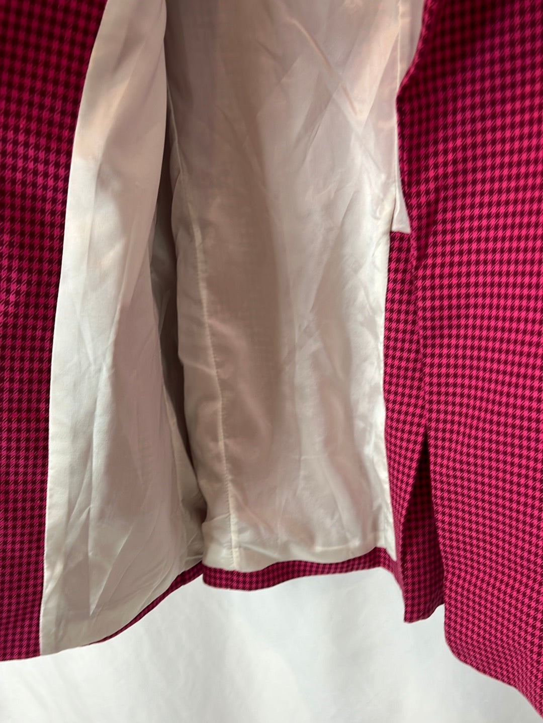 MOTEL. Pink Houndstooth Blazer TM