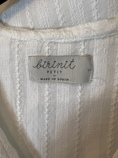 BIRINIT. Blusa blanca bordados. T S