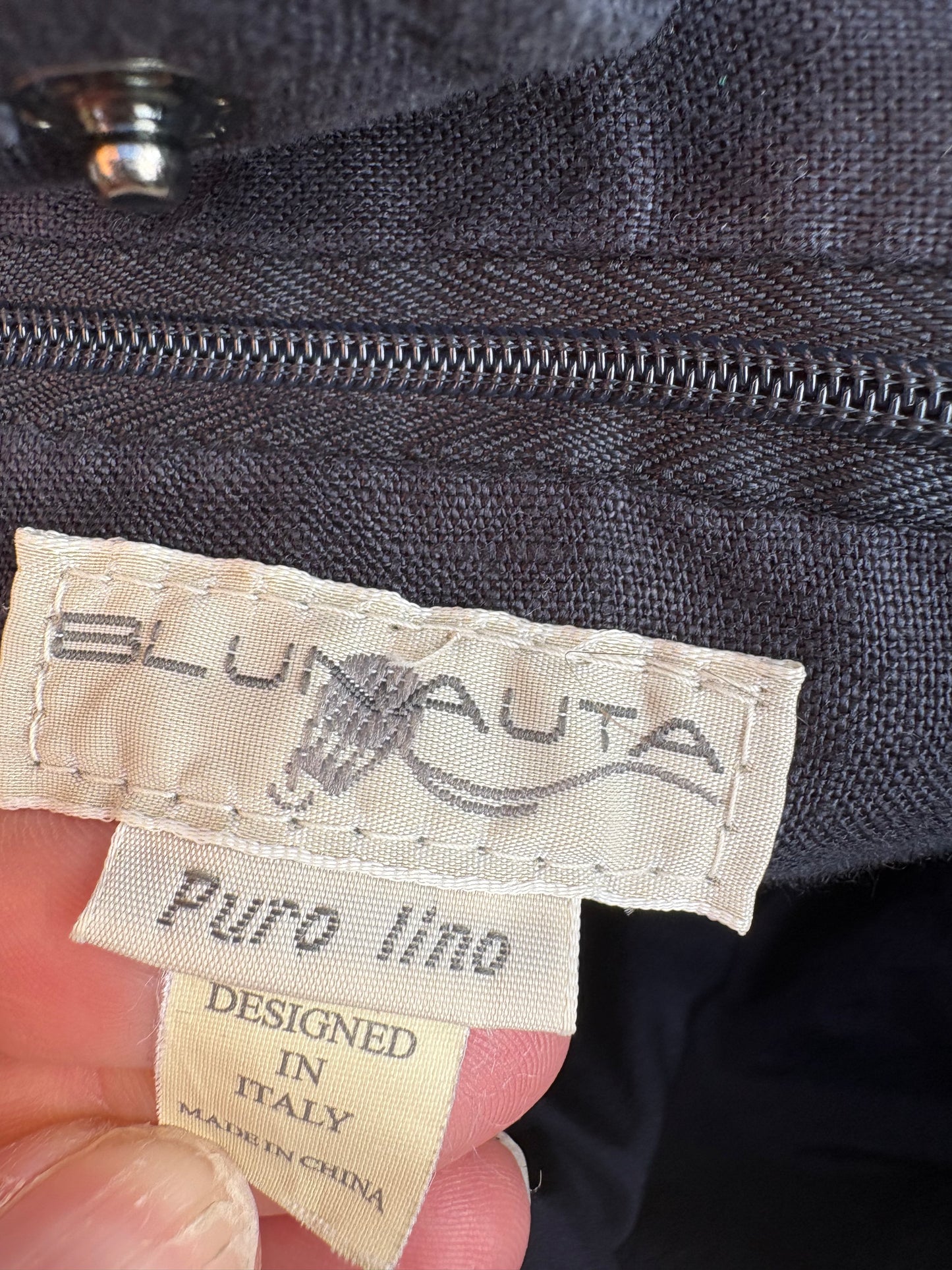 BLUNAUTA. Bolso azul lino