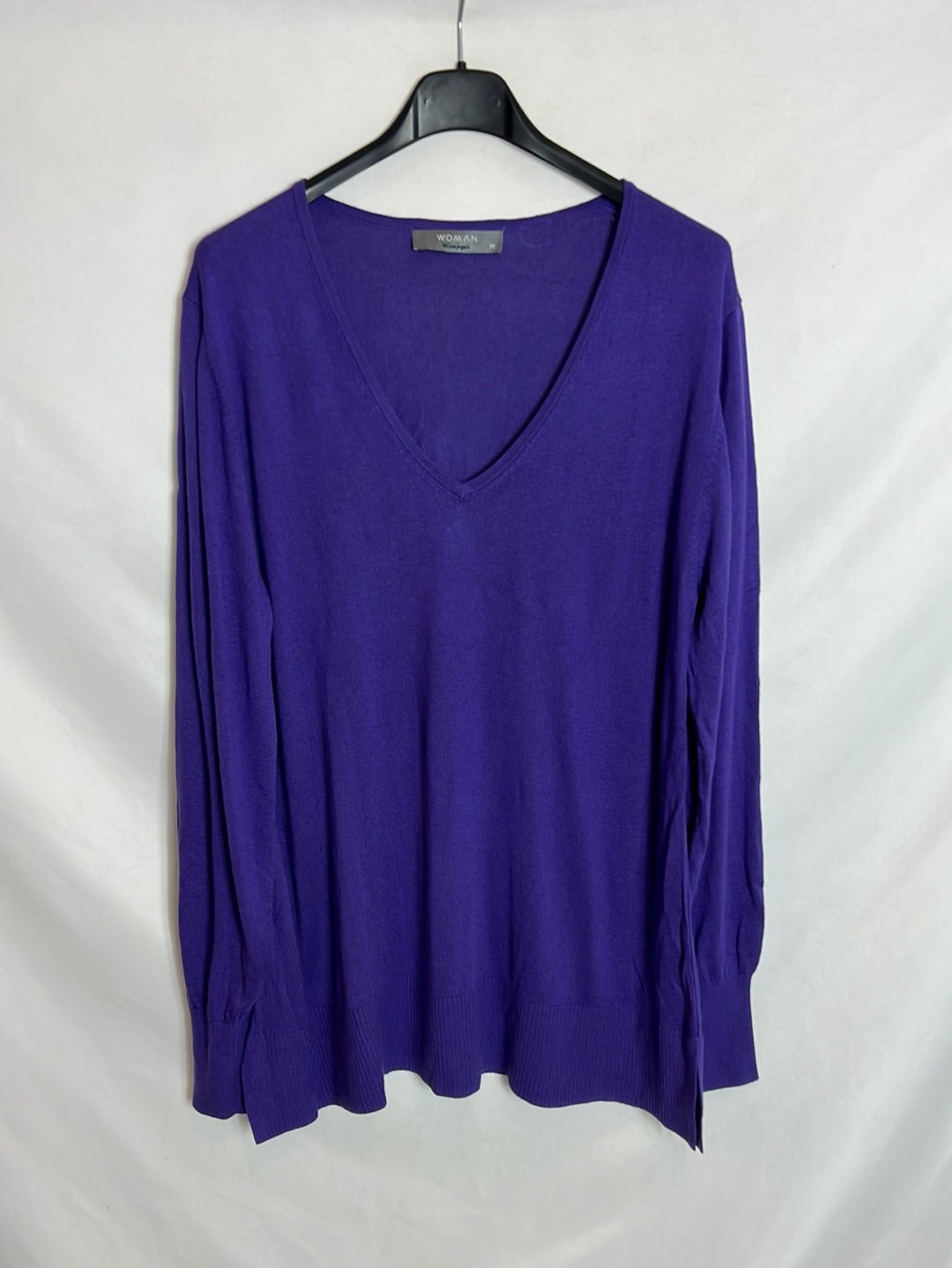 EL CORTE INGLÉS. Purple V-neck sweater TM