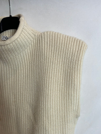 ZARA. Beige Ts sleeveless sweater
