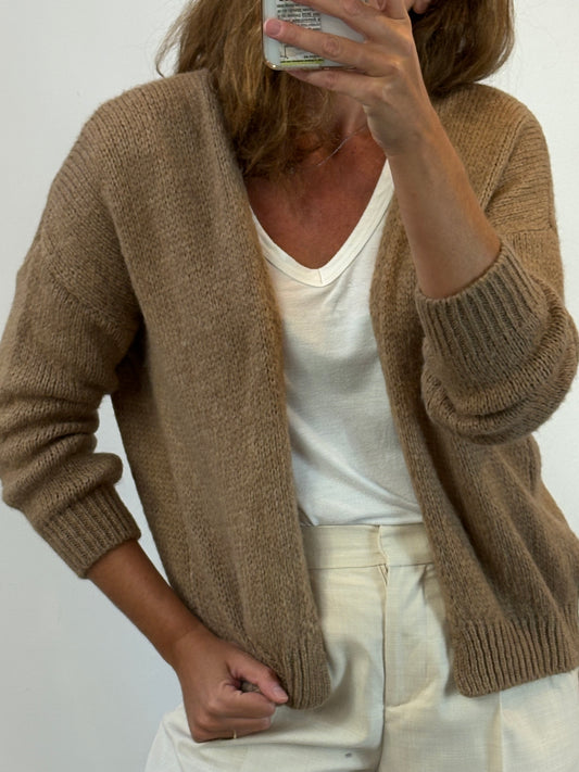 OTRAS. Chaqueta punto camel. T S/M