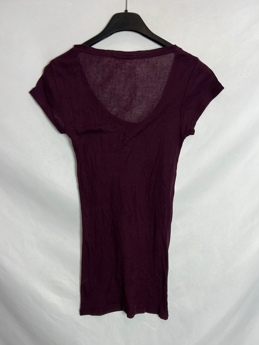 AMERICAN VINTAGE. Camiseta entallada burdeos T.s