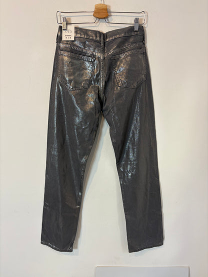 ZARA. Denim gris textura metalizada