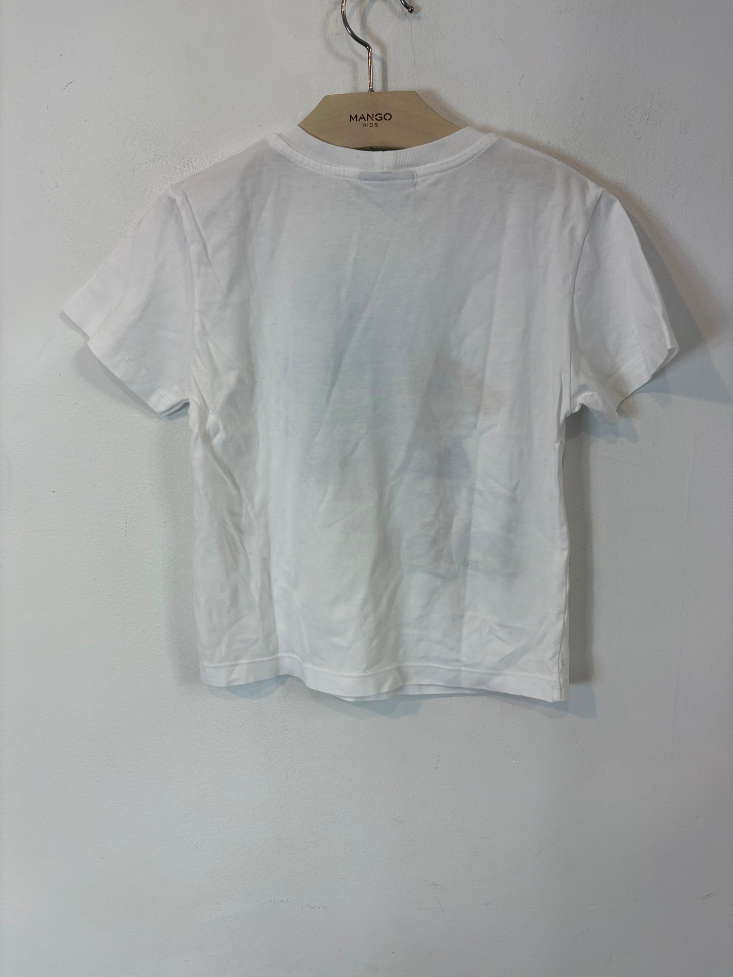 BENETTON. Camiseta blanca Garfield T.4 años