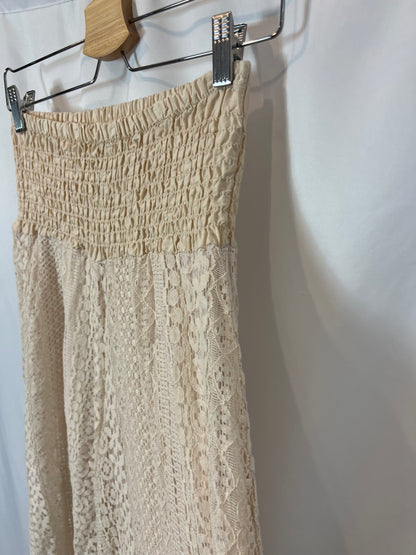 OTRAS. pantalón efecto falda crochet. T S/M