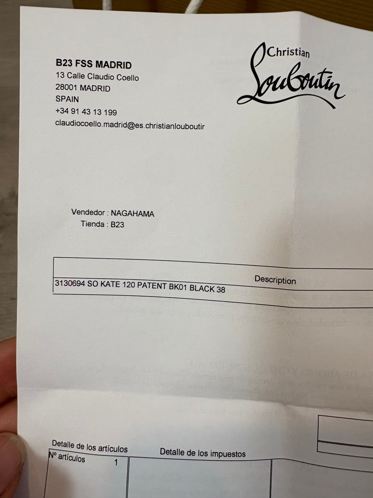 LOUBOUTIN. So Kate 120 tacones charol negros. T 38