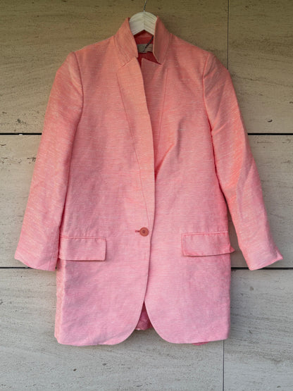 STELLA Mc CARTNEY. Americana rosa jaspeada seda