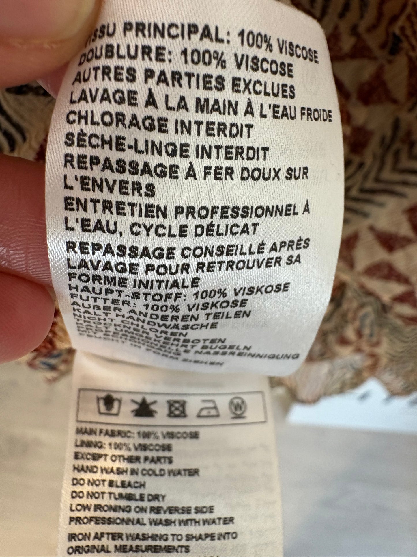 BA&SH. Vestido gasa estampado asimétrico