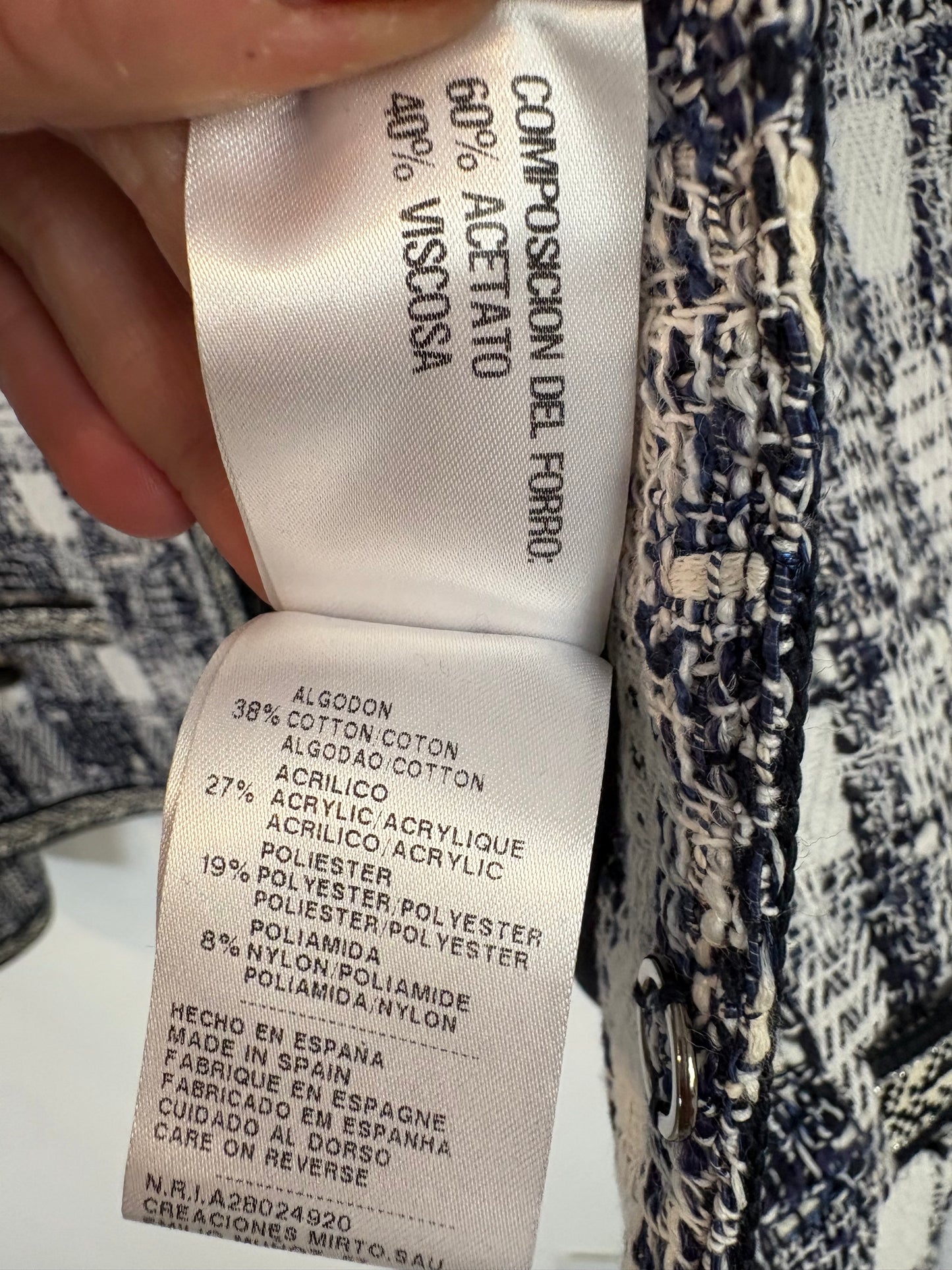 MIRTO. Chaqueta tweed azules
