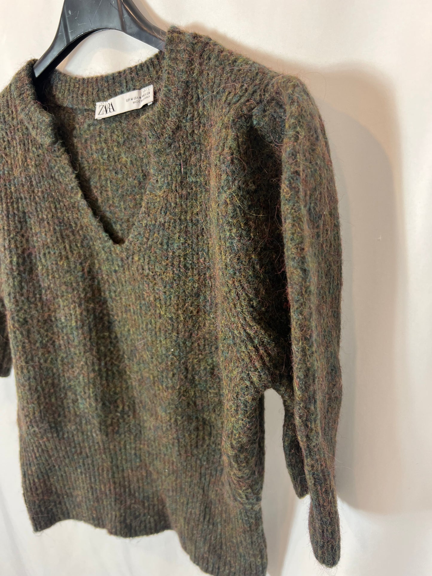 ZARA. Top punto verde colores T.m