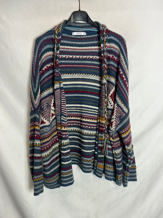 PULL&BEAR. Cárdigan punto colores. T L
