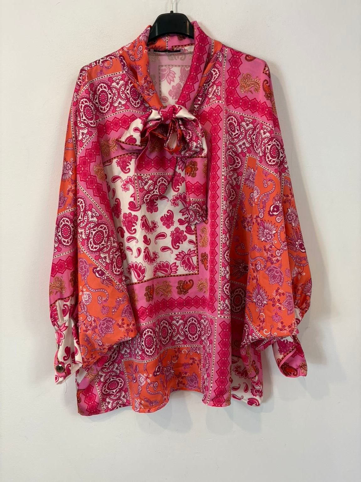 Blusa estampado fucsia fluida