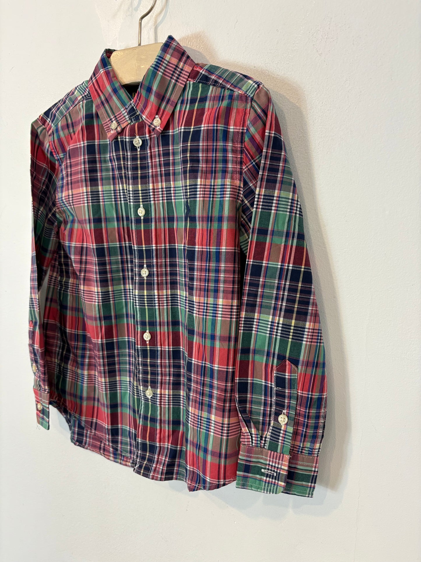 POLO RALPH LAUREN. Camisa cuadros colores T. 5 años