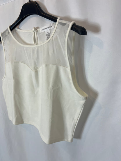 AMBIANCE APPAREL. Top blanco plumeti T.m