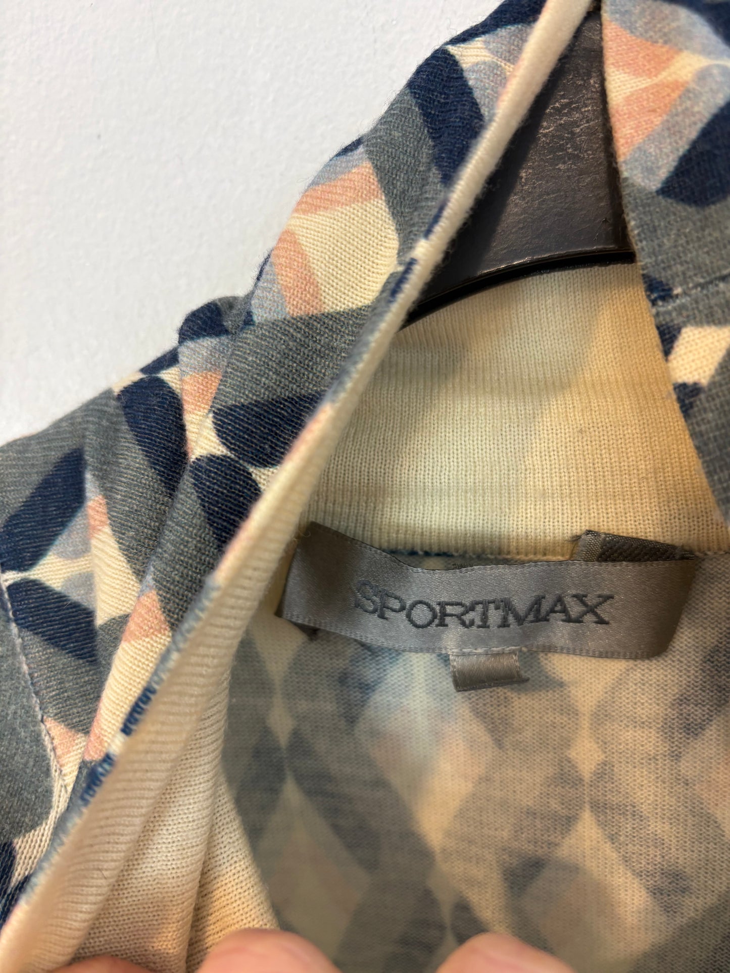 SPORTMAX. Vestido estampado geométrico punto