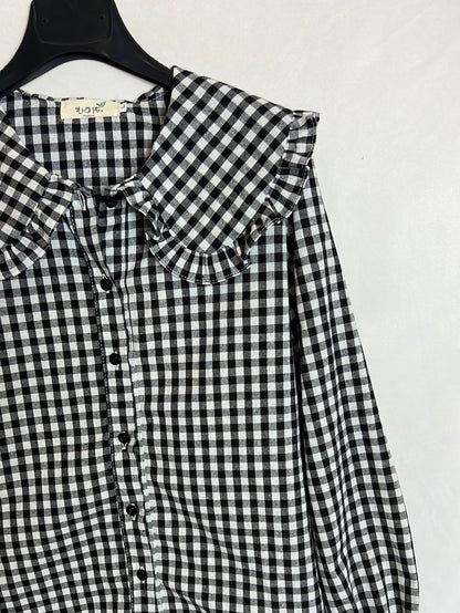 FANKOOE. Camisa vichí cuello T.l