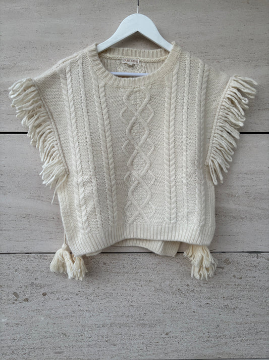 LOUISE&MISHA. Jersey sin mangas lana flecos