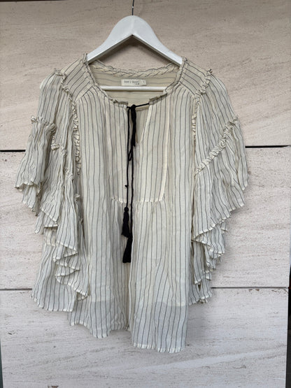 SEE U SOON. Striped airy blouse. T.S.