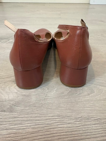 PATSY. Zapato de tacón en piel rosa oscuro. T 39