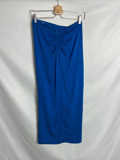 ZARA. Blue midi skirt with slit. TS (Tara)