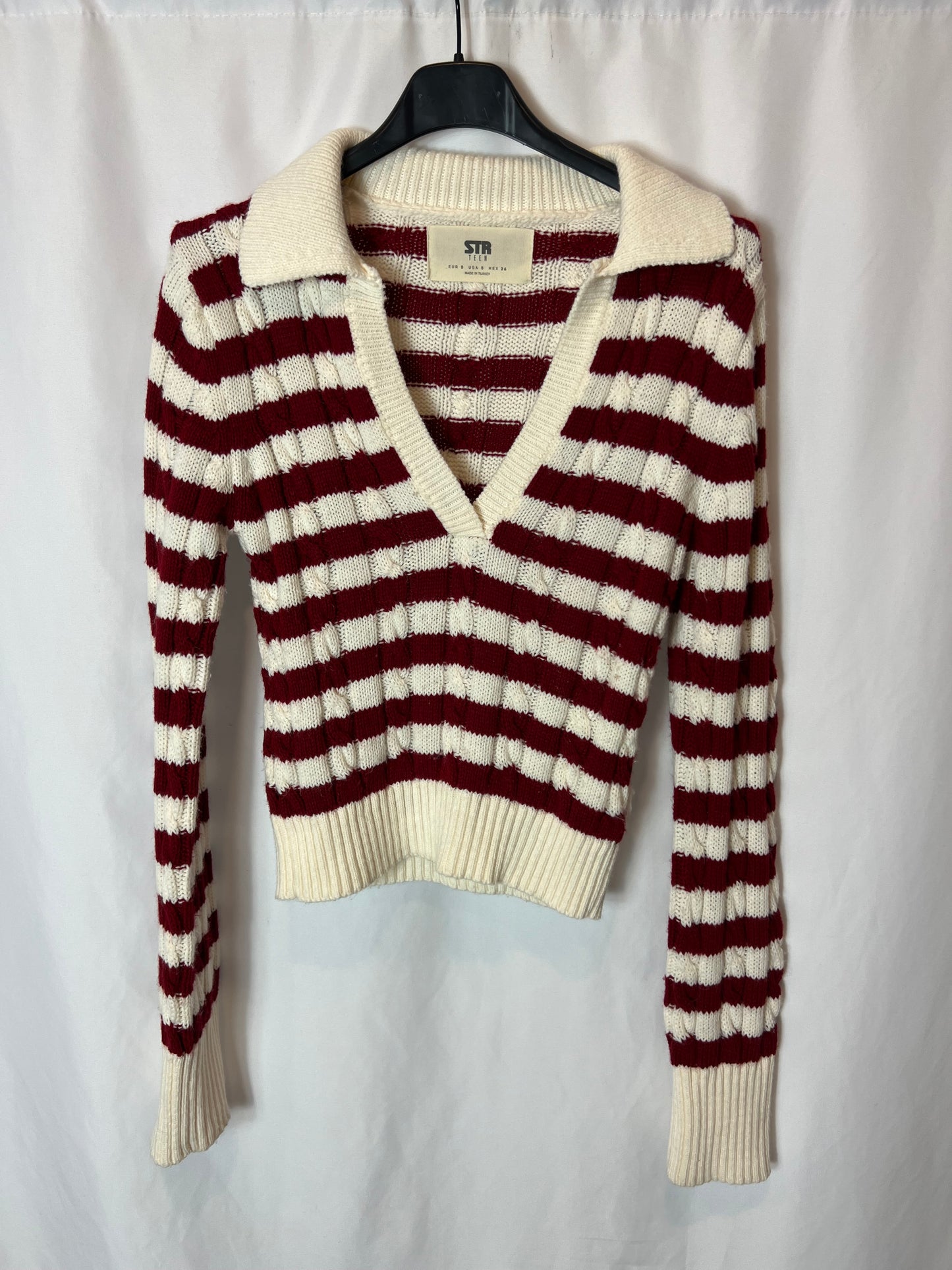 STRADIVARIUS. Striped Ts sweater