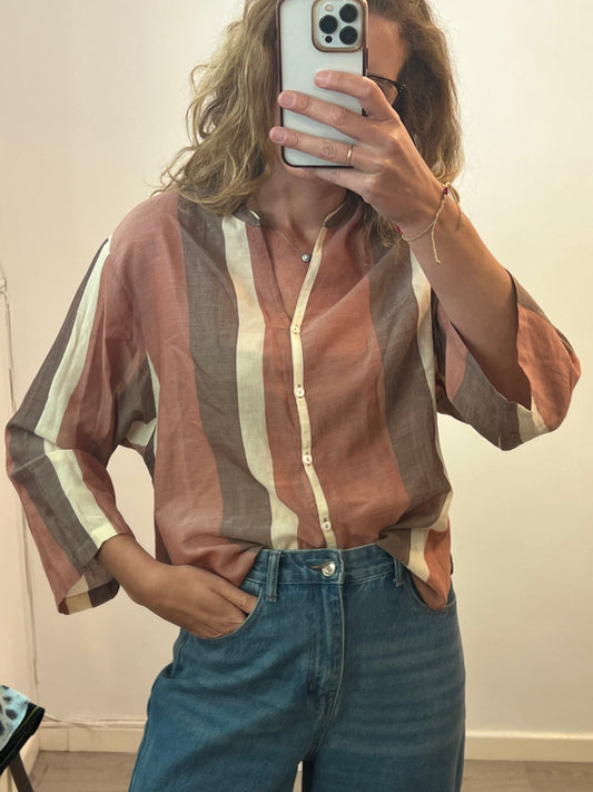 DIEGA. Flowy striped blouse T.xs
