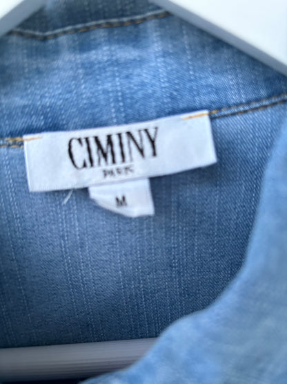 CIMINY. Camisa denim ligera volante