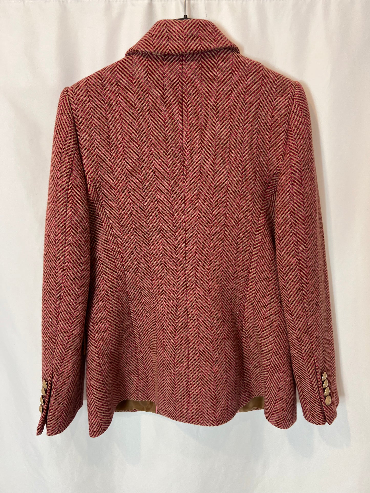BARILOCHE. Blazer espiga roja y beige T.38