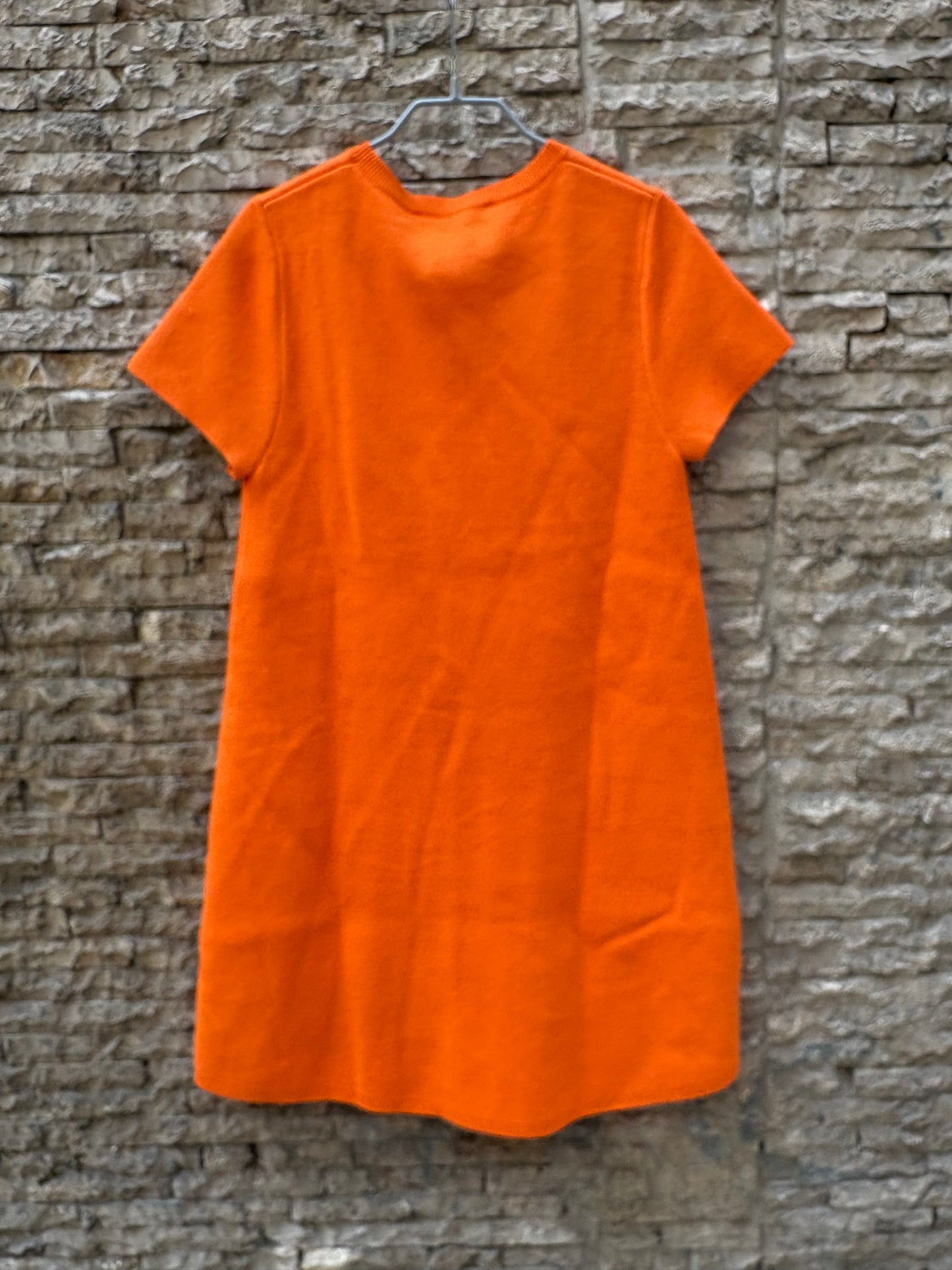 ZARA. Vestido corto punto elástico naranja