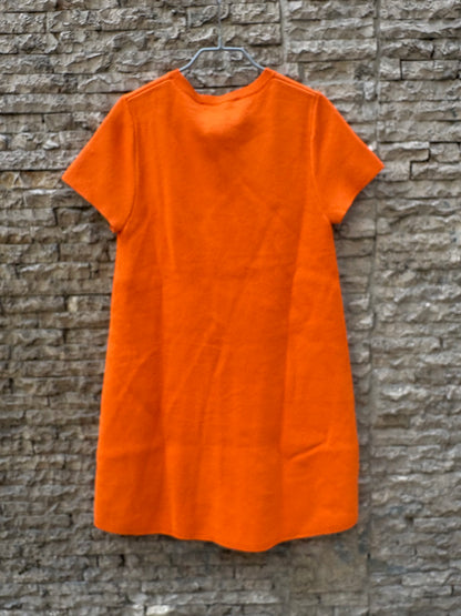 ZARA. Vestido corto punto elástico naranja