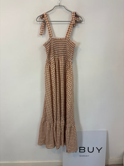 Vestido largo vichy