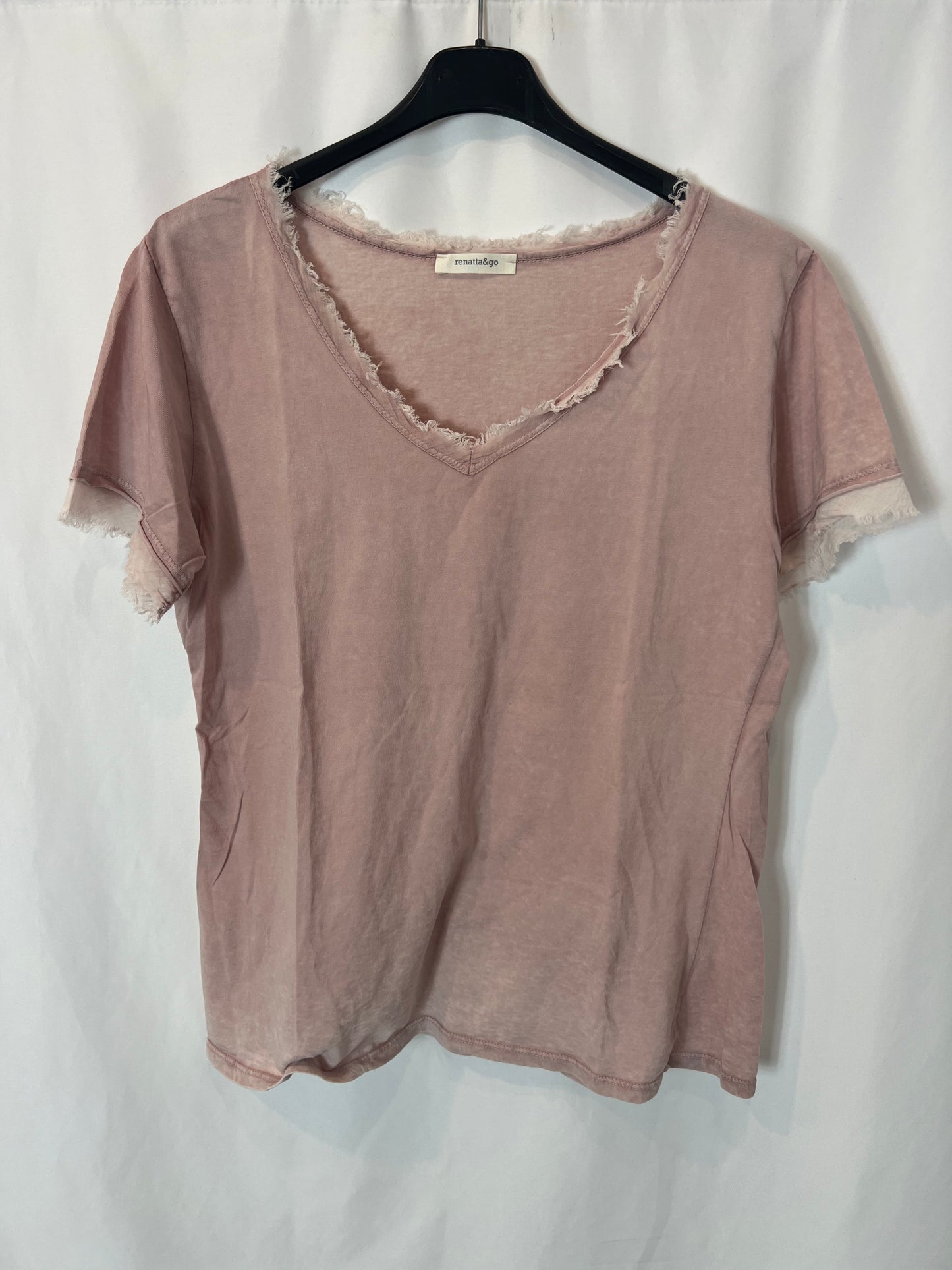 RENATTA&amp;GO. Heathered pink T-shirt. Medium/Large