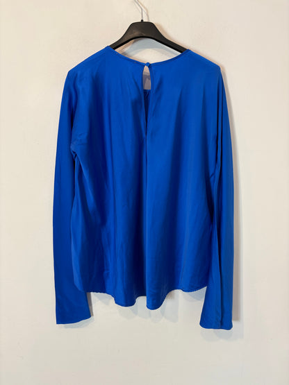 FORTE FORTE. Top seda azul fluido