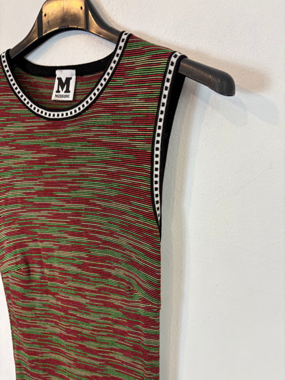 MISSONI. Vestido entallado abertura espalda. T 38 (XS)