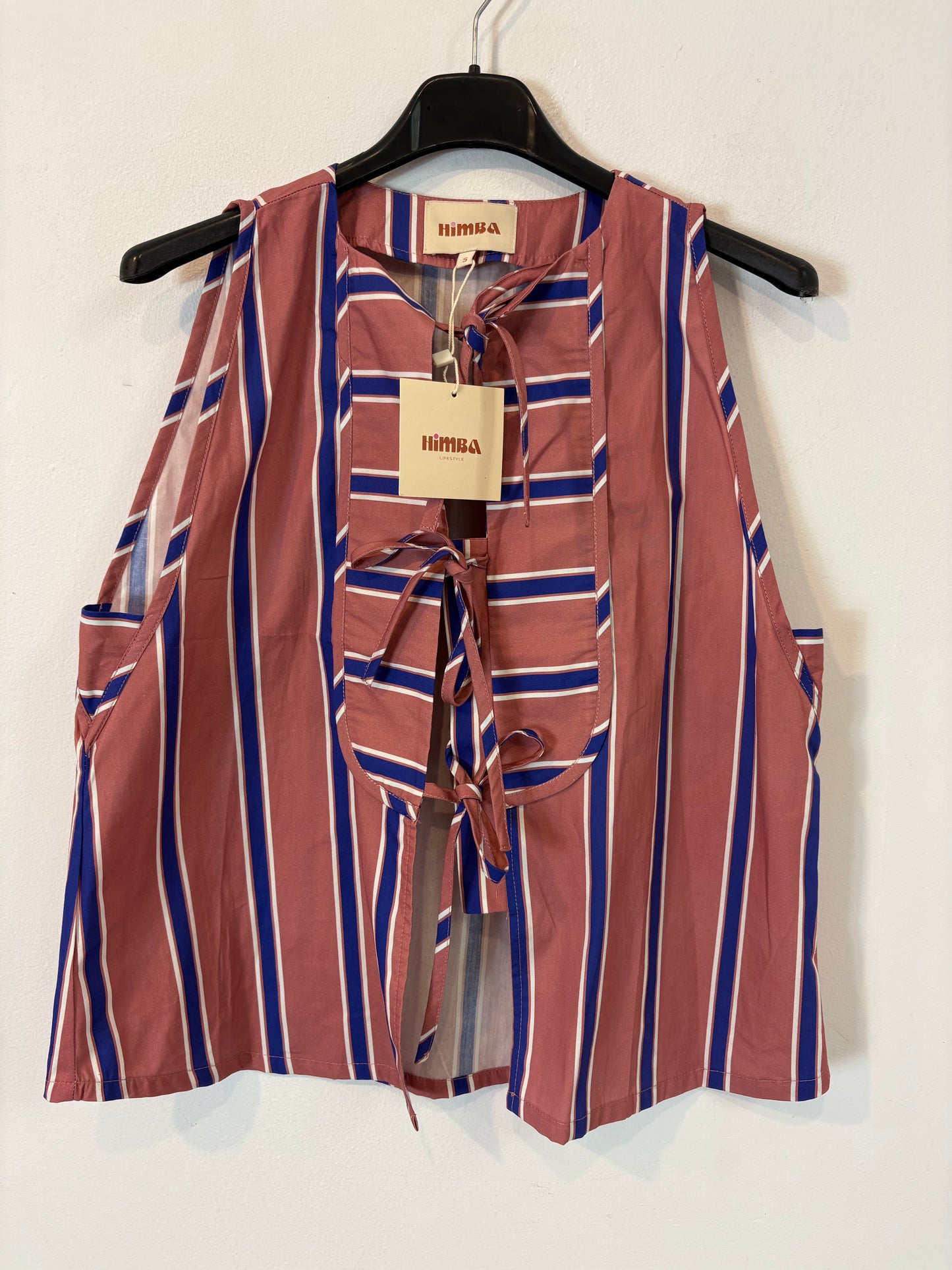 HIMBA. Total look top y pantalón rayas. T S