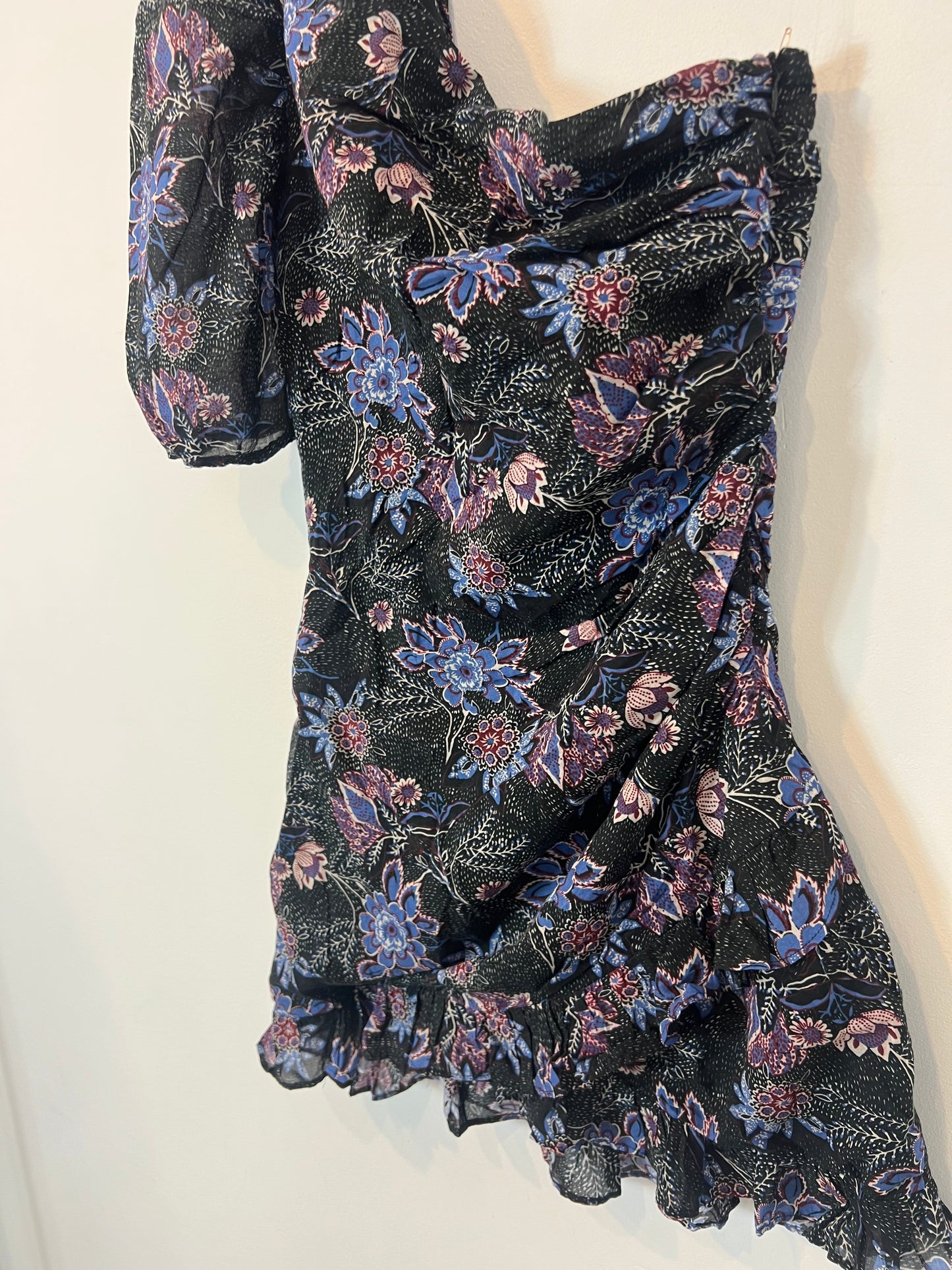 SOPHIE AND LUCIE. Vestido negro estampado  T.38