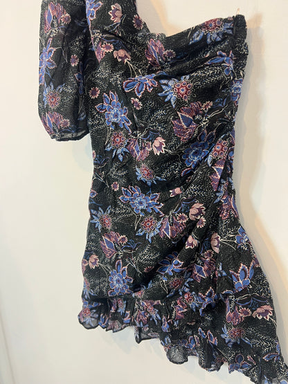 SOPHIE AND LUCIE. Vestido negro estampado  T.38