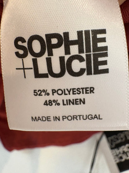 SOPHIE & LUCIE. Pañuelo teja con lino