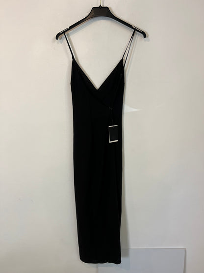 ZARA. Vestido lencero negro T.s