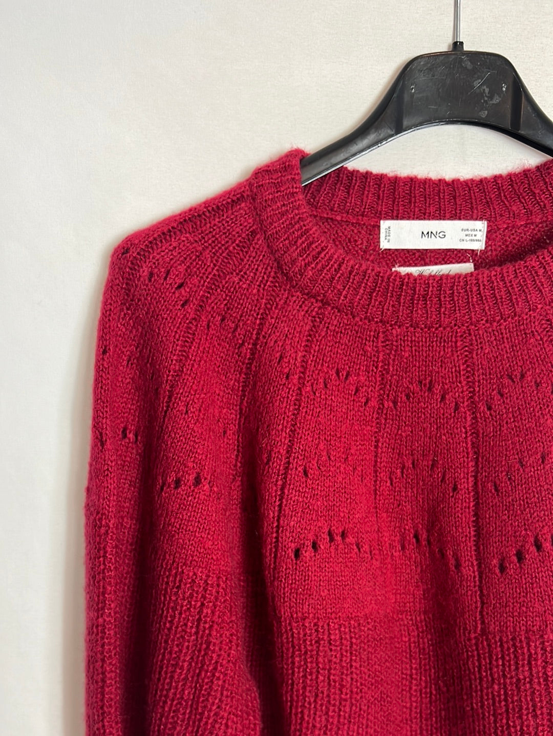 MANGO. Jersey rojo oscuro. T M