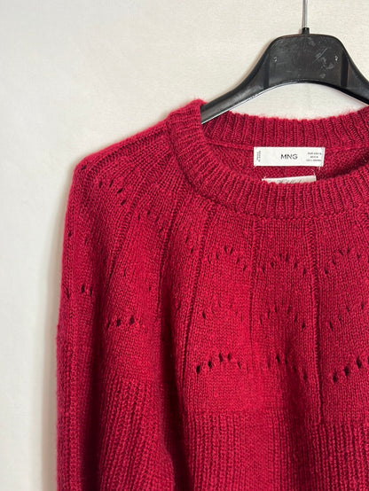 MANGO. Jersey rojo oscuro. T M