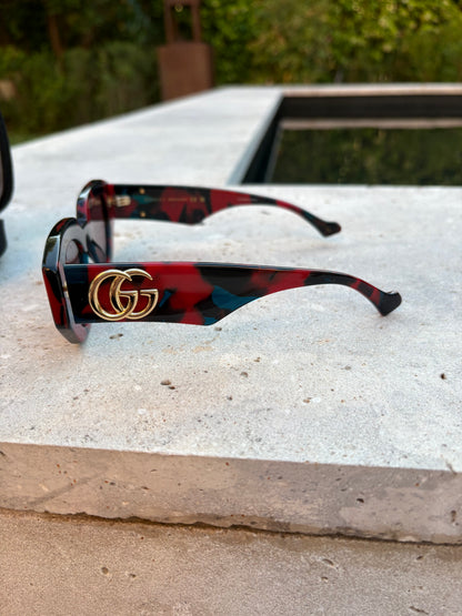GUCCI. Gafas bicolor logo