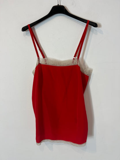 ZADIG&amp;VOLTAIRE. Red silk lingerie top T.xs