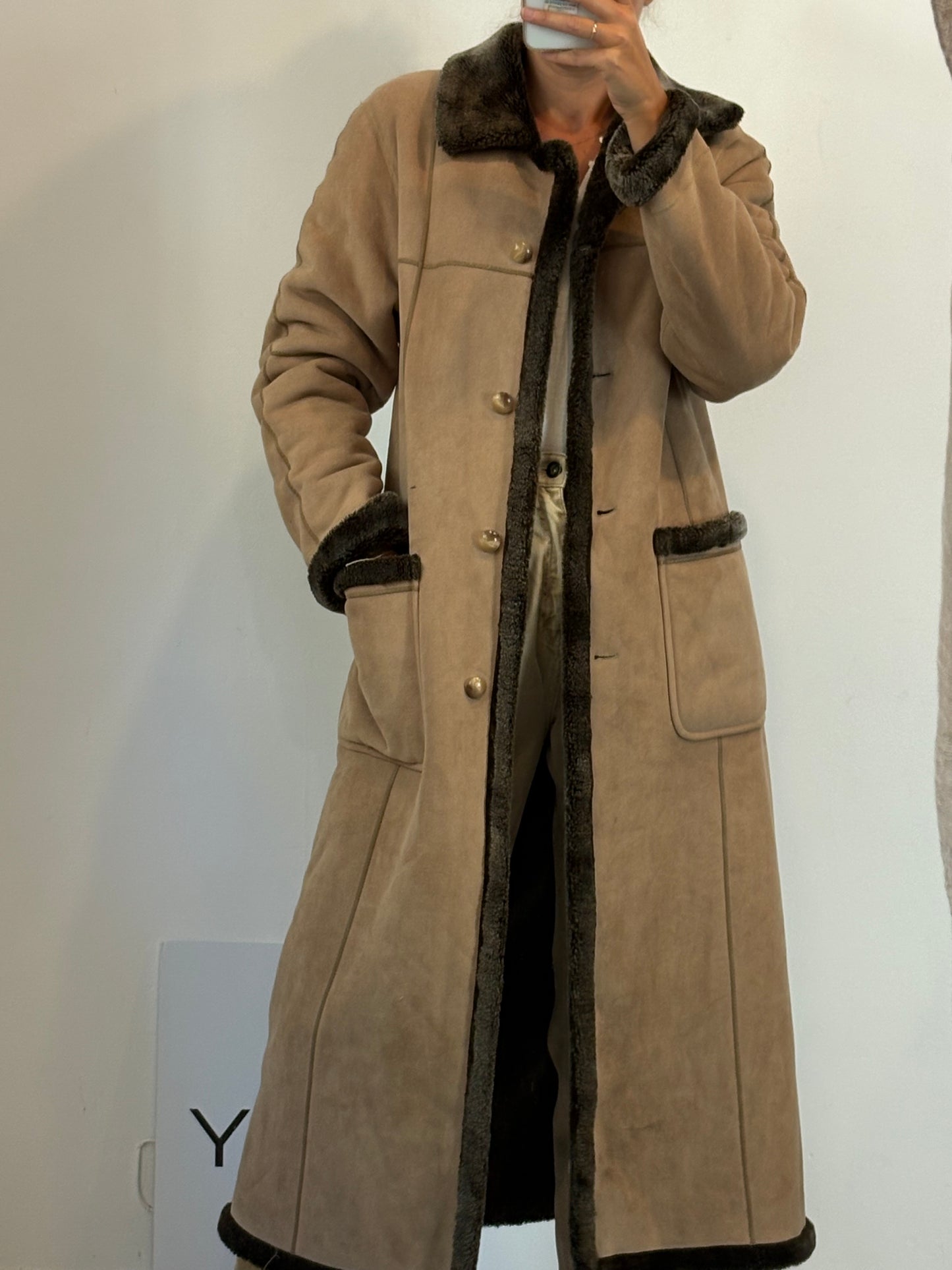 BARONIA. Vintage double-textured coat, size 38