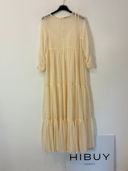ZARA.Vestido largo detalles bordado