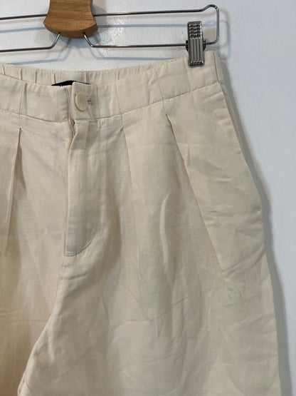 ZARA. Pantalón fluido beige T.s