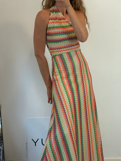 STRENA. Vestido punto colores halter